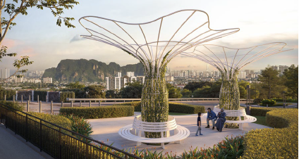 Landscaped plaza & seating