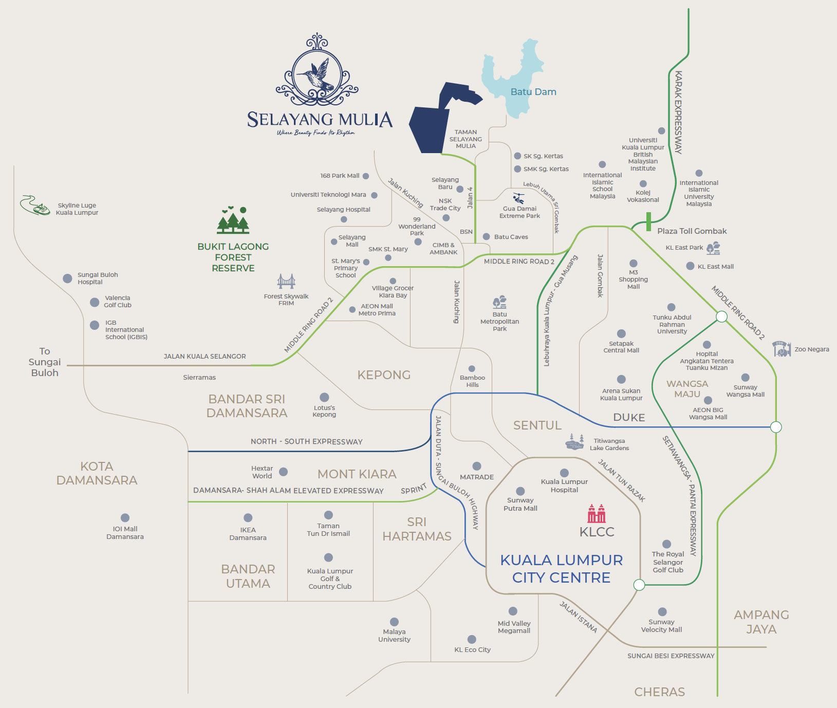 Selayang Mulia location map